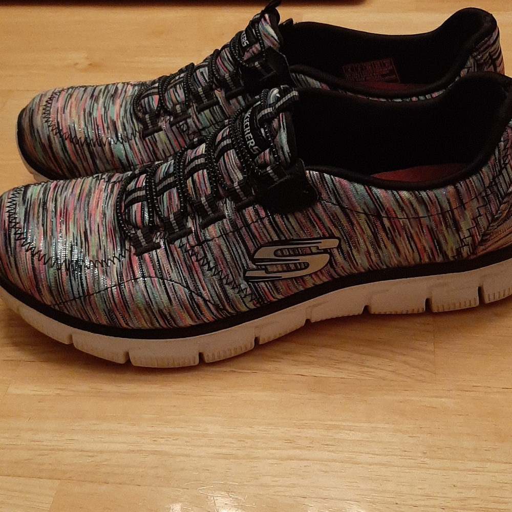 COPY - Women's bright multi-color Skechers slip o…